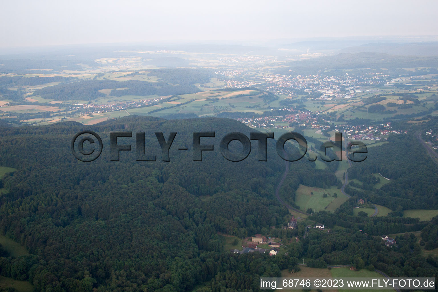 Luftbild von Hutten im Bundesland Hessen, Deutschland