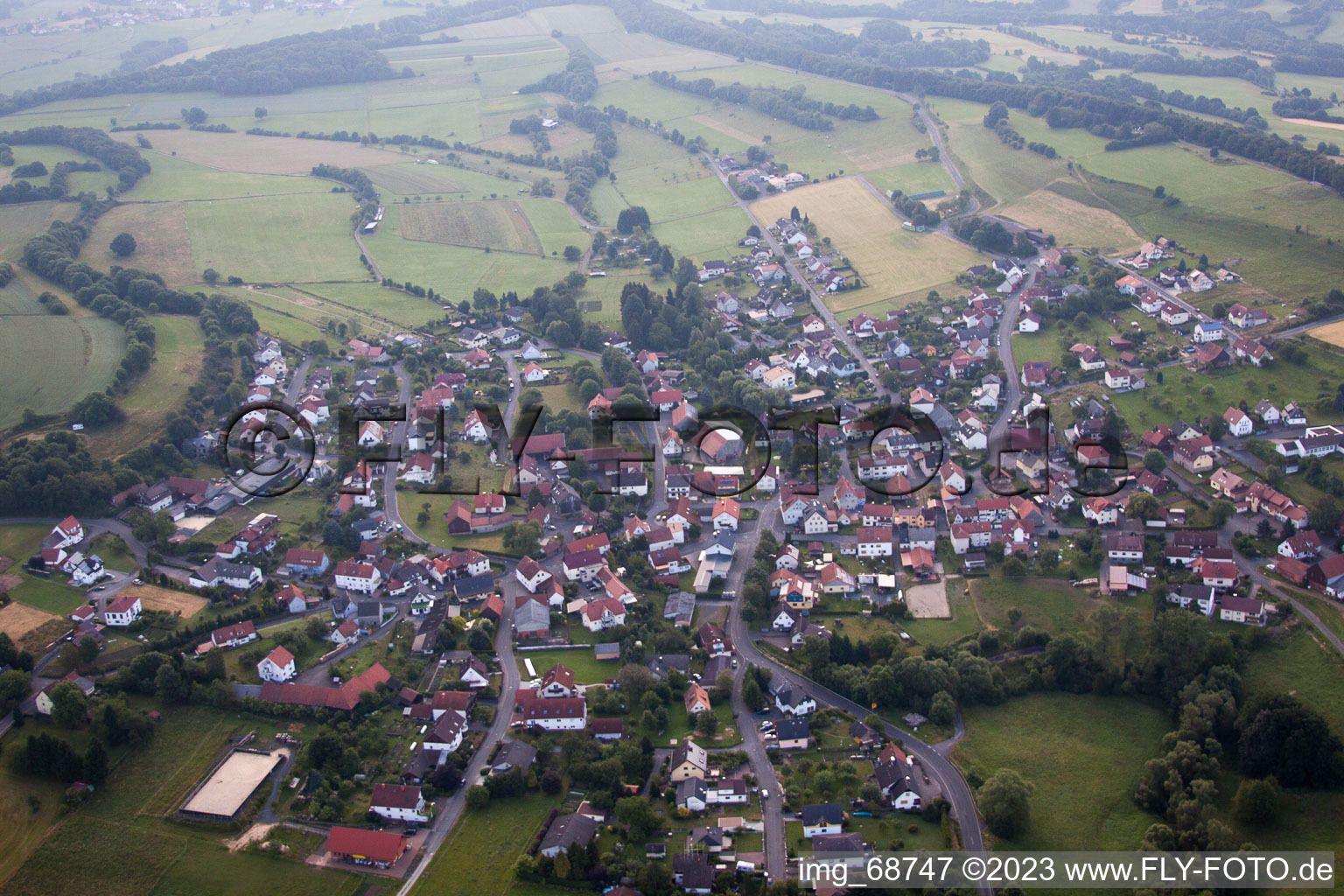 Luftaufnahme von Hutten im Bundesland Hessen, Deutschland