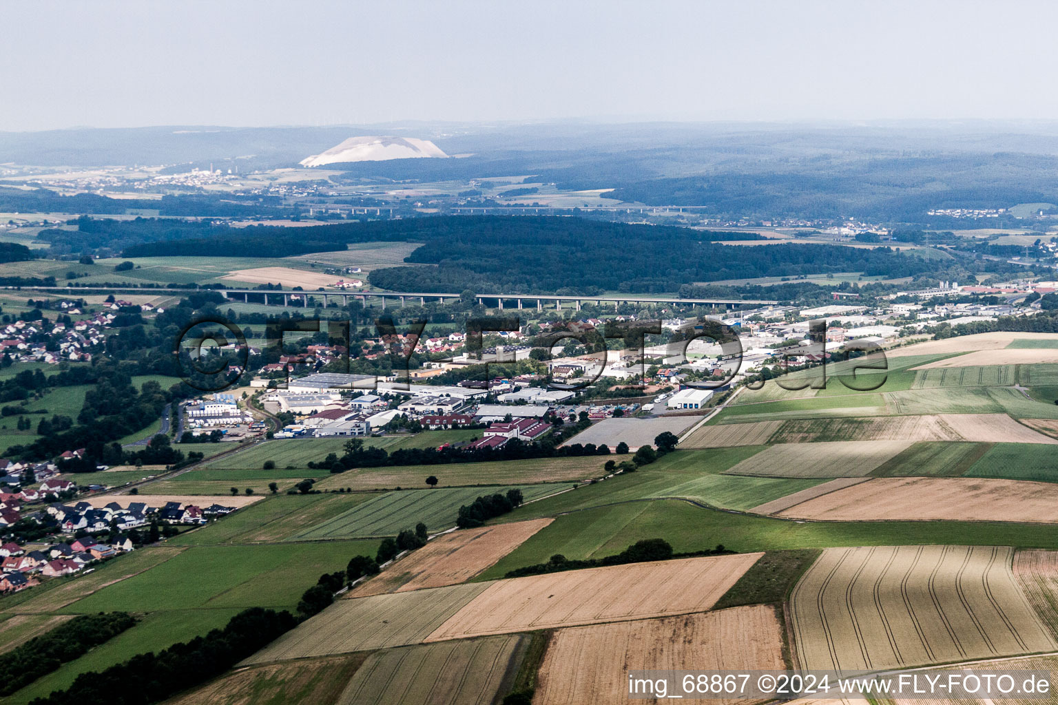 Industrie- und Gewerbegebiet Welkers in Eichenzell im Bundesland Hessen, Deutschland