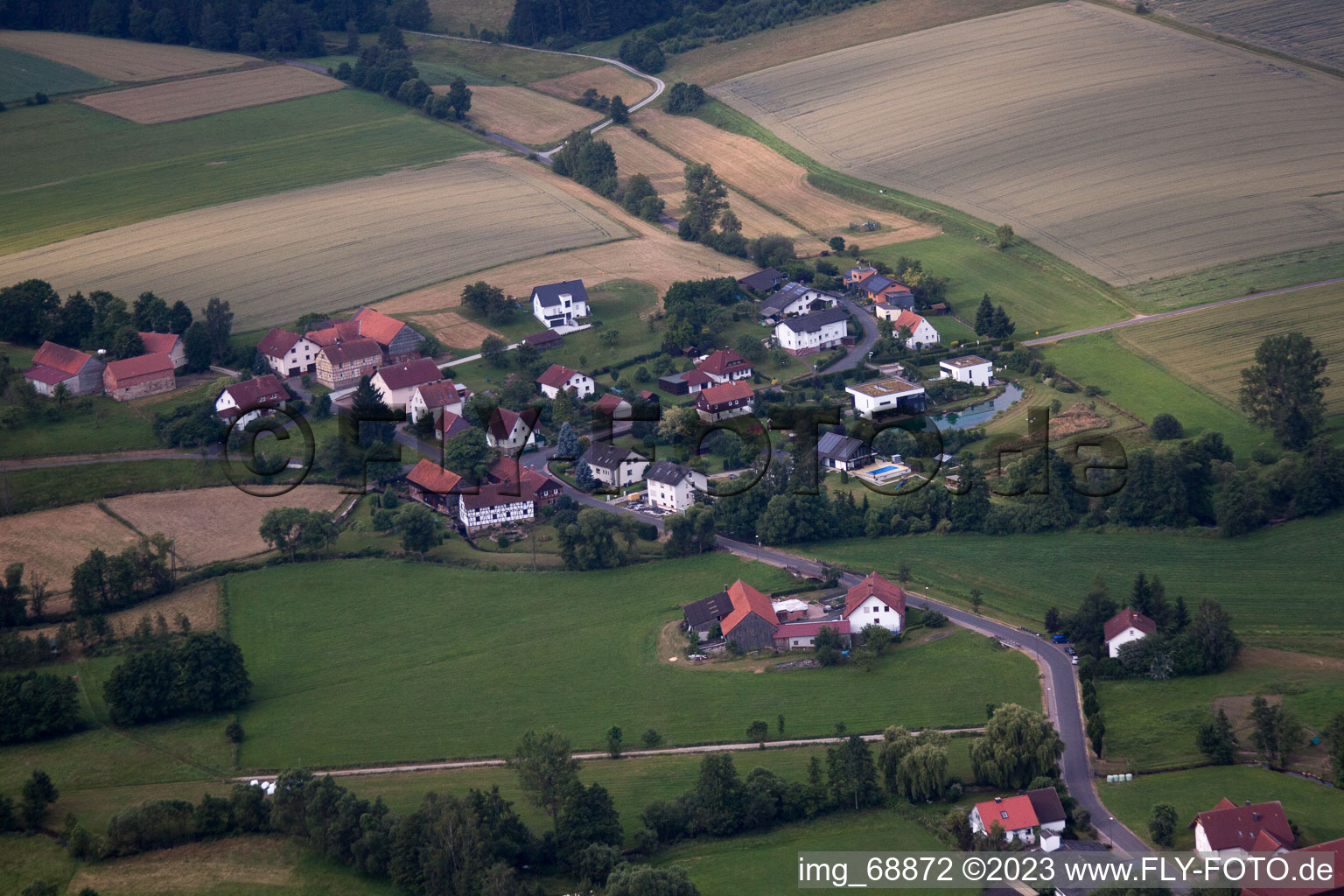 Luftbild von Rönshausen im Bundesland Hessen, Deutschland
