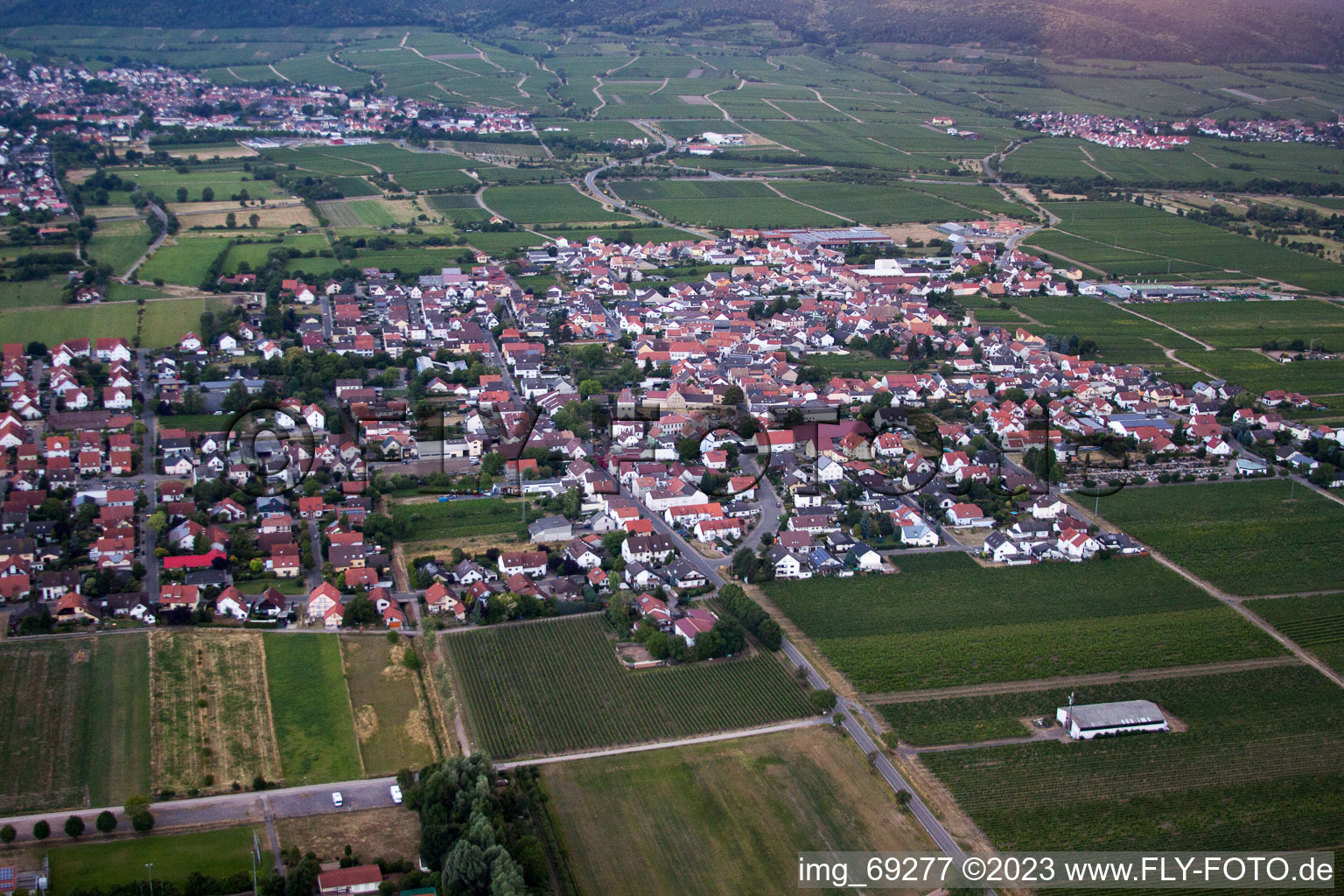 Luftbild von Niederkirchen in Niederkirchen bei Deidesheim im Bundesland Rheinland-Pfalz, Deutschland