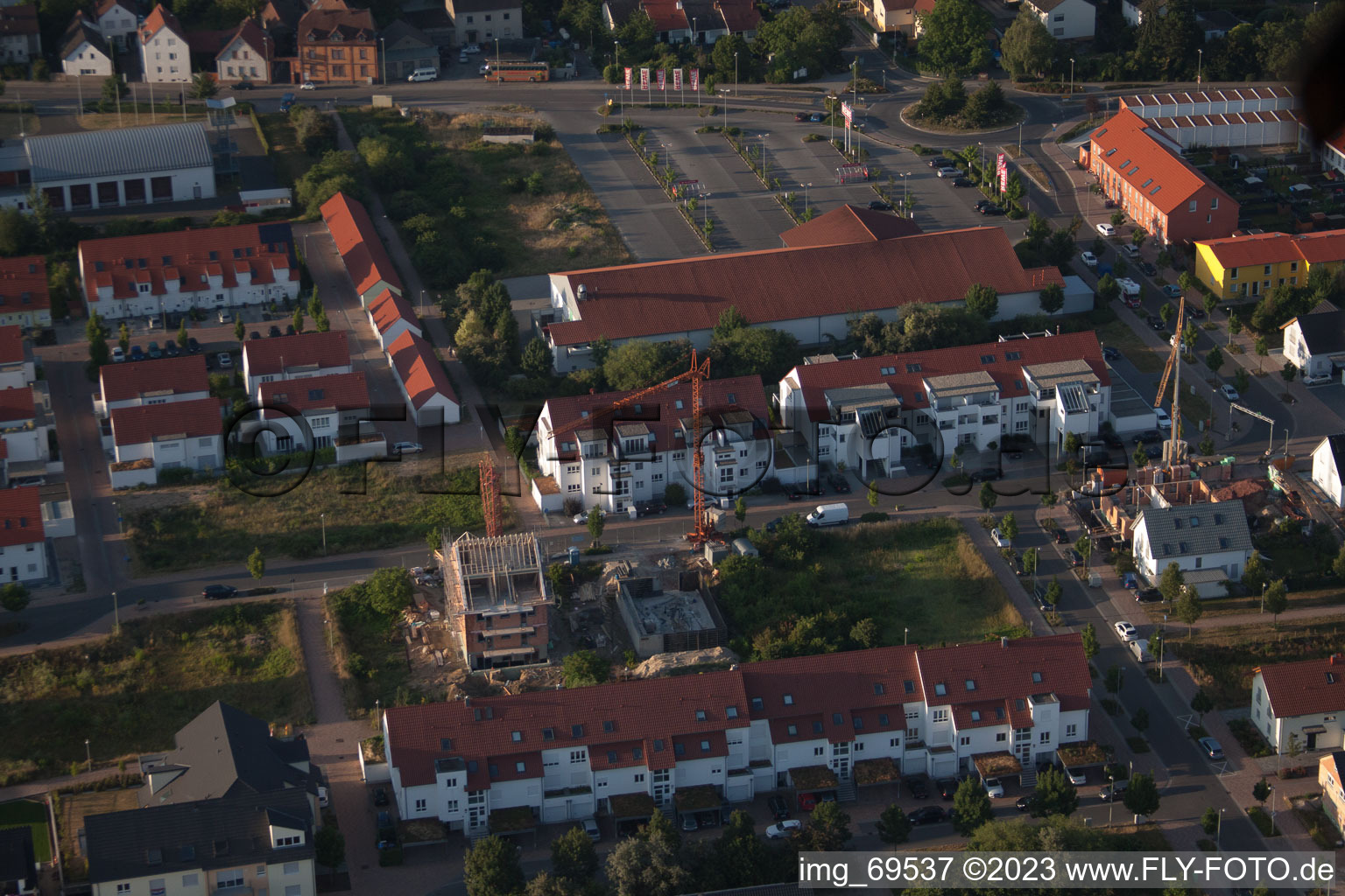 Drohnenbild von Mutterstadt im Bundesland Rheinland-Pfalz, Deutschland