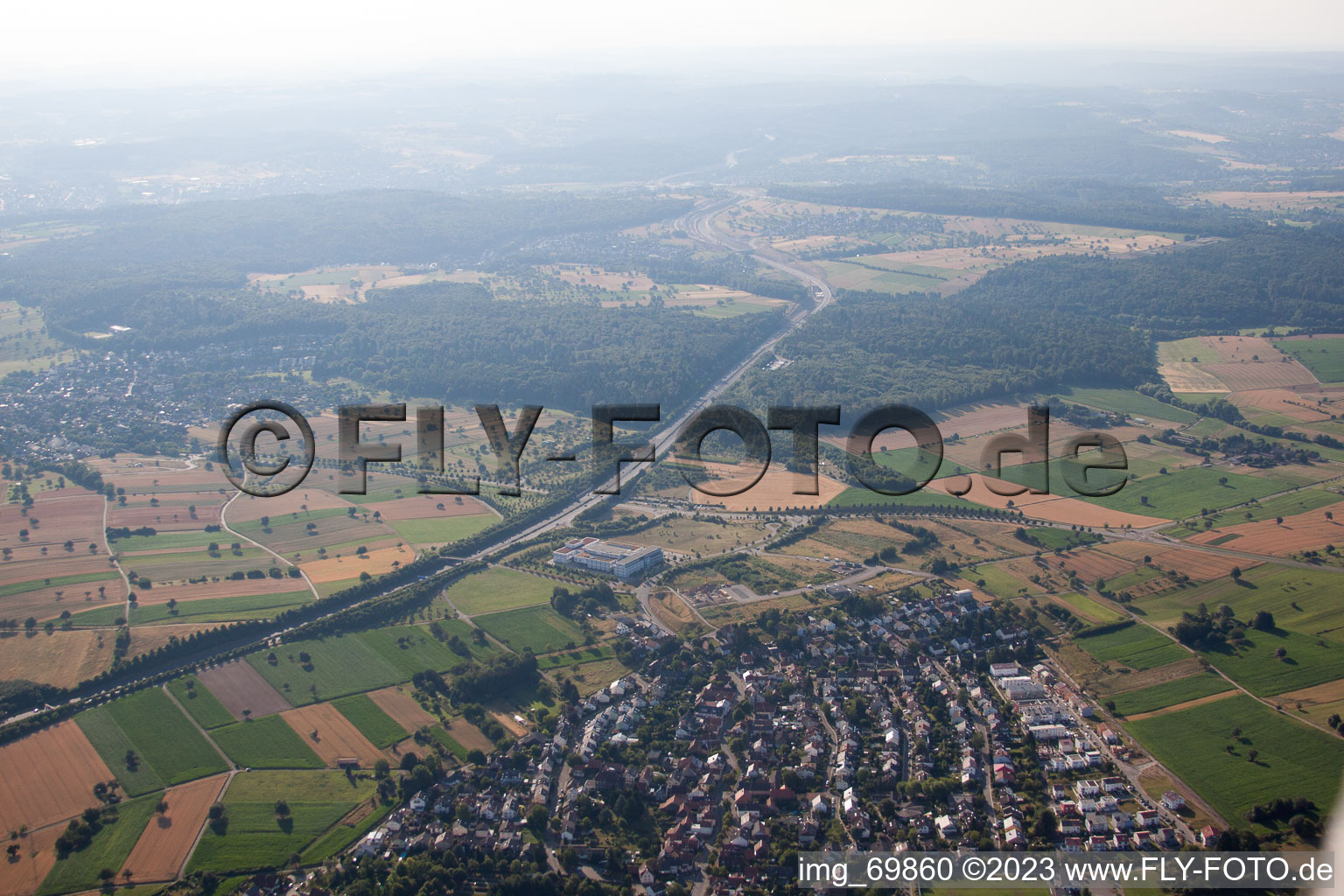 Drohnenbild von Ortsteil Palmbach in Karlsruhe im Bundesland Baden-Württemberg, Deutschland