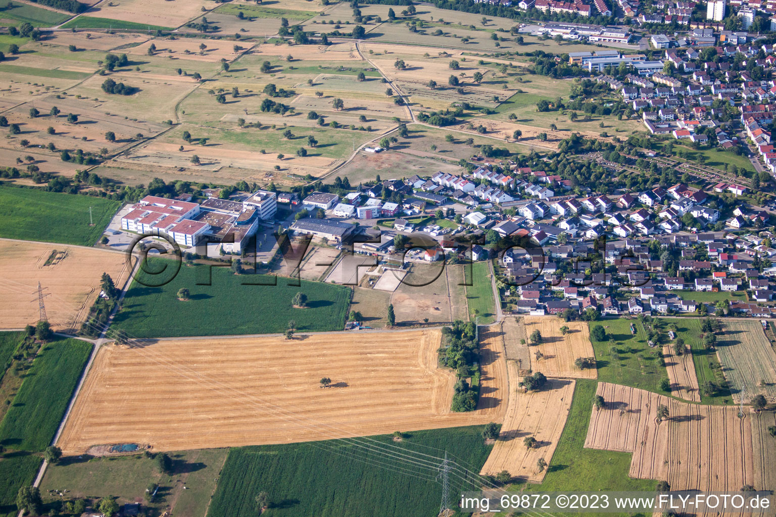 Luftbild von Polytec im Ortsteil Reichenbach in Waldbronn im Bundesland Baden-Württemberg, Deutschland