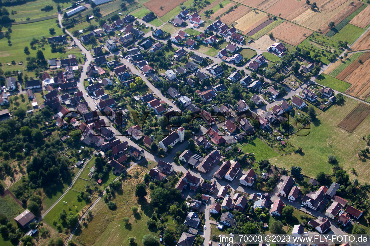 Luftbild von Hamberg im Bundesland Baden-Württemberg, Deutschland
