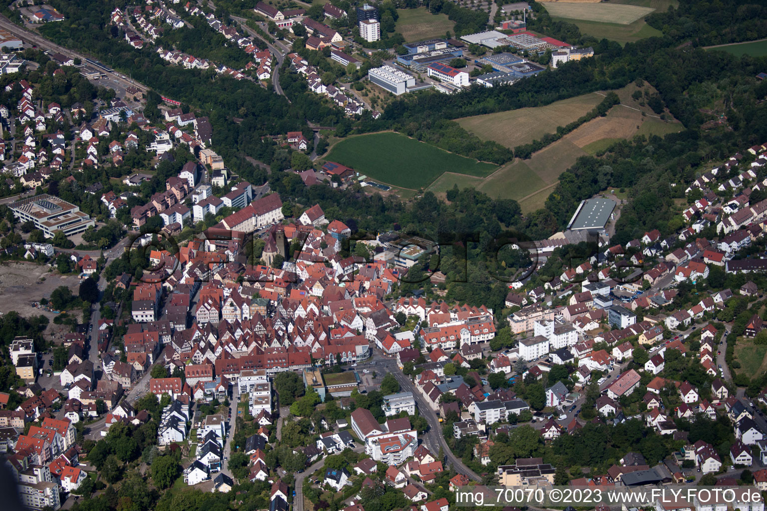 Altstadt in Leonberg im Bundesland Baden-Württemberg, Deutschland