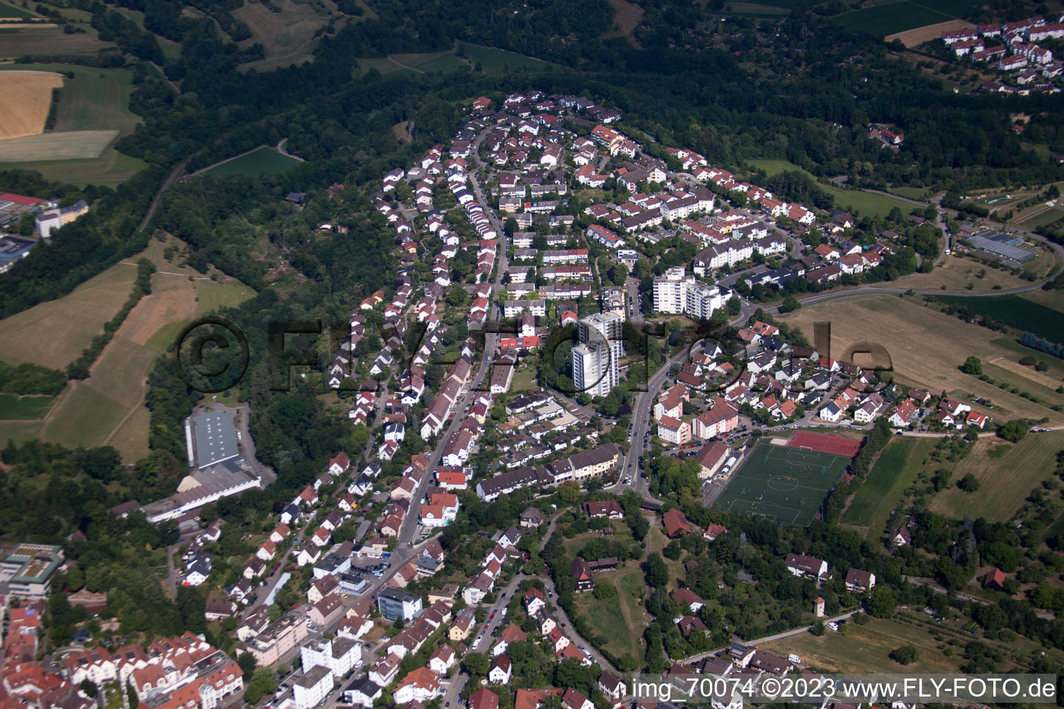 Luftbild von Heinrich-Längerer Straße in Leonberg im Bundesland Baden-Württemberg, Deutschland