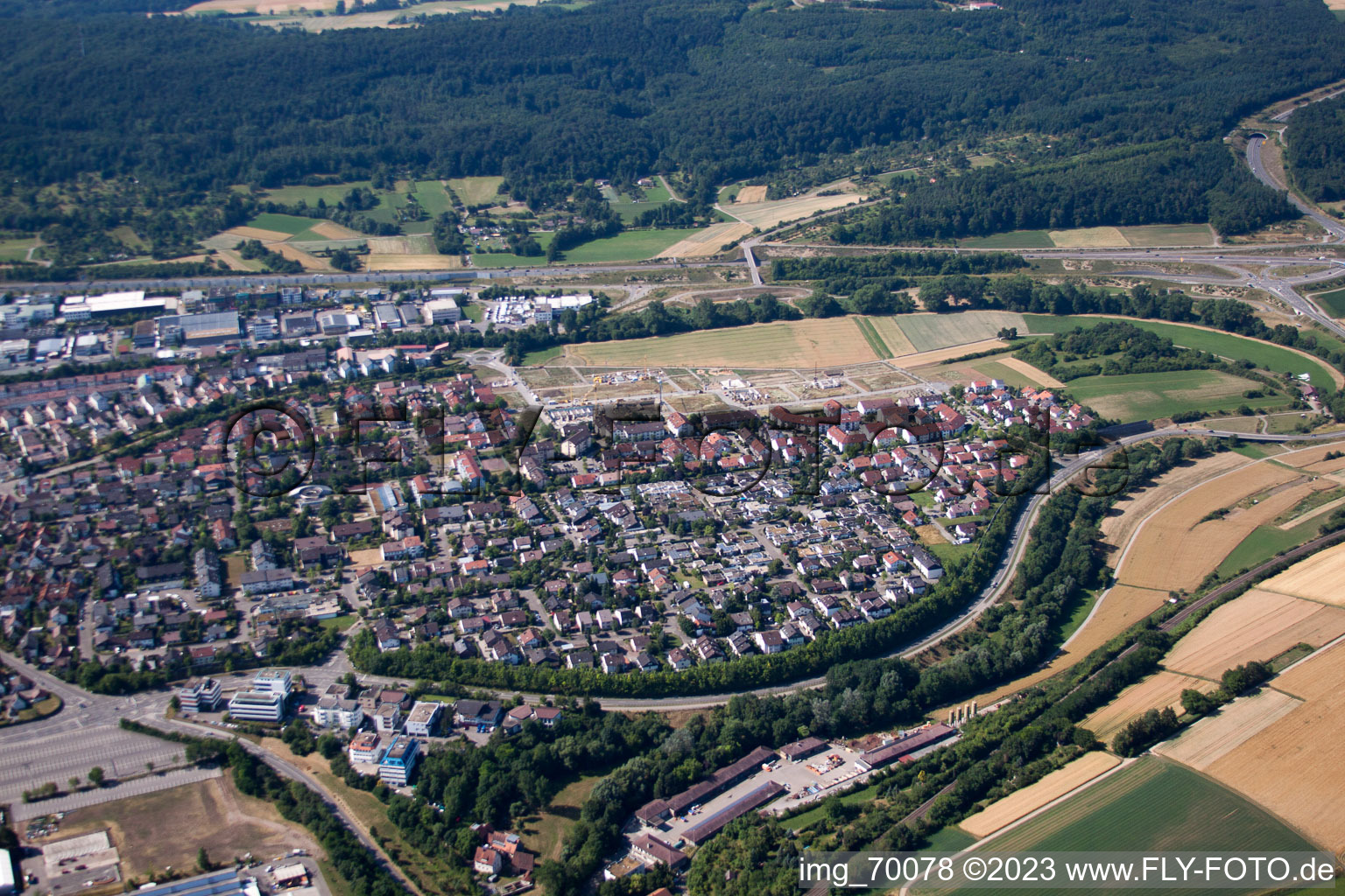 Leonberg im Bundesland Baden-Württemberg, Deutschland von einer Drohne aus