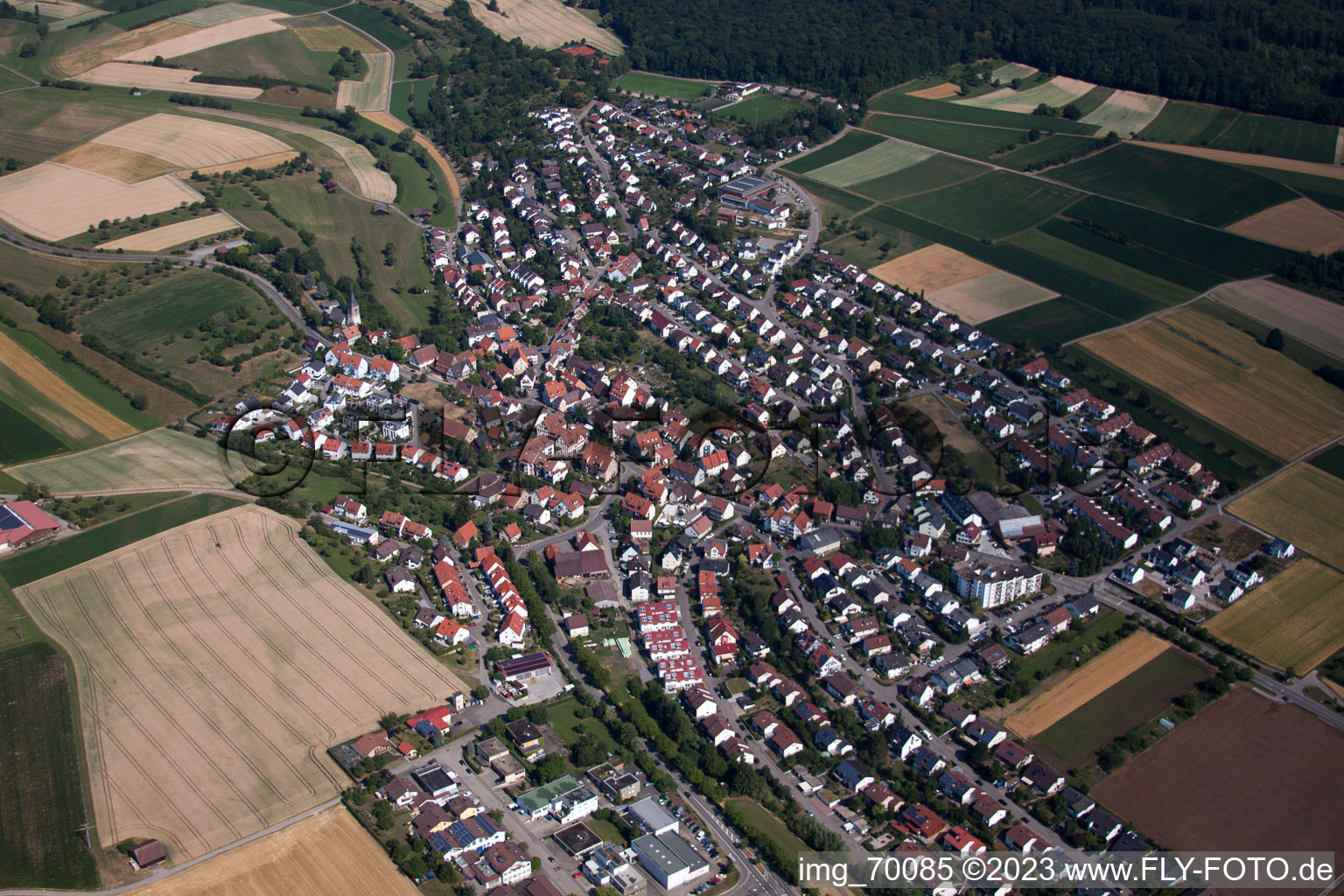 Luftbild von Gebersheim im Bundesland Baden-Württemberg, Deutschland