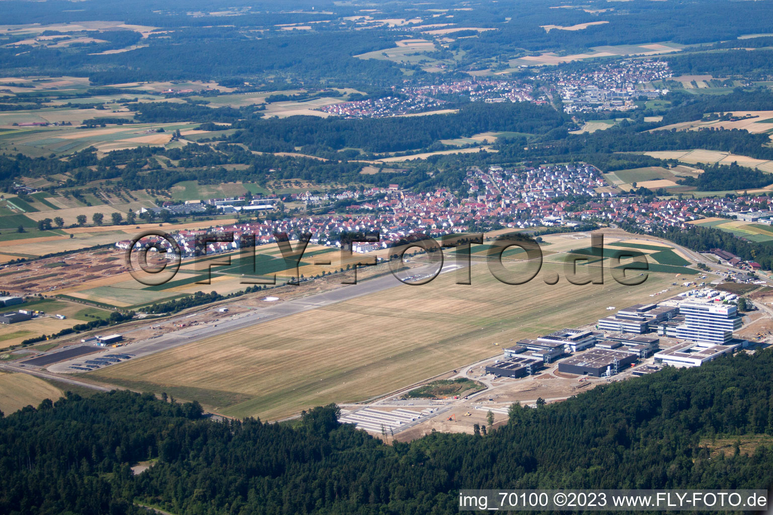 Luftbild von Segelfluggelände Malmsheim des SFC Leonberg in Renningen im Bundesland Baden-Württemberg, Deutschland