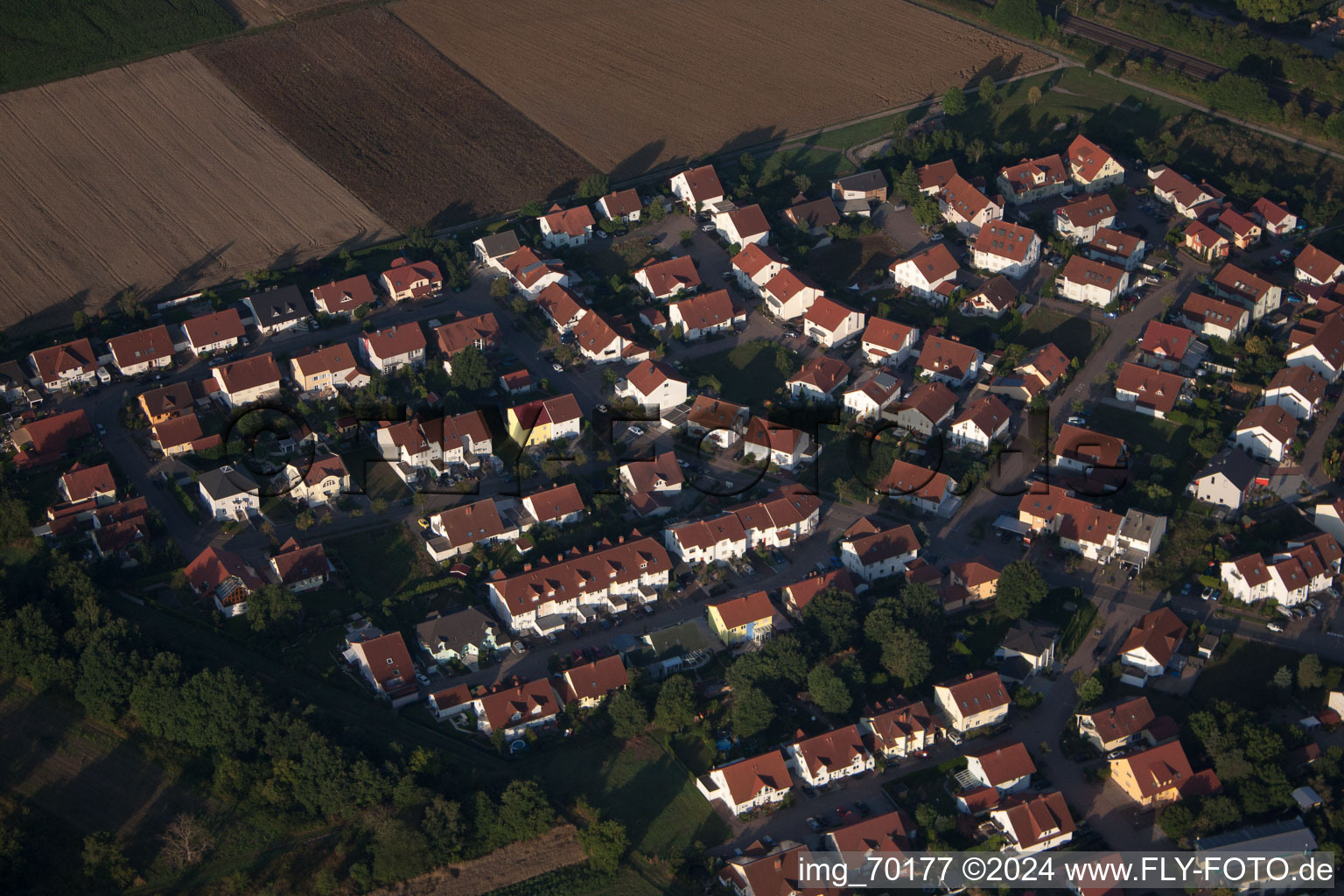 Drohnenaufname von Bellheim im Bundesland Rheinland-Pfalz, Deutschland