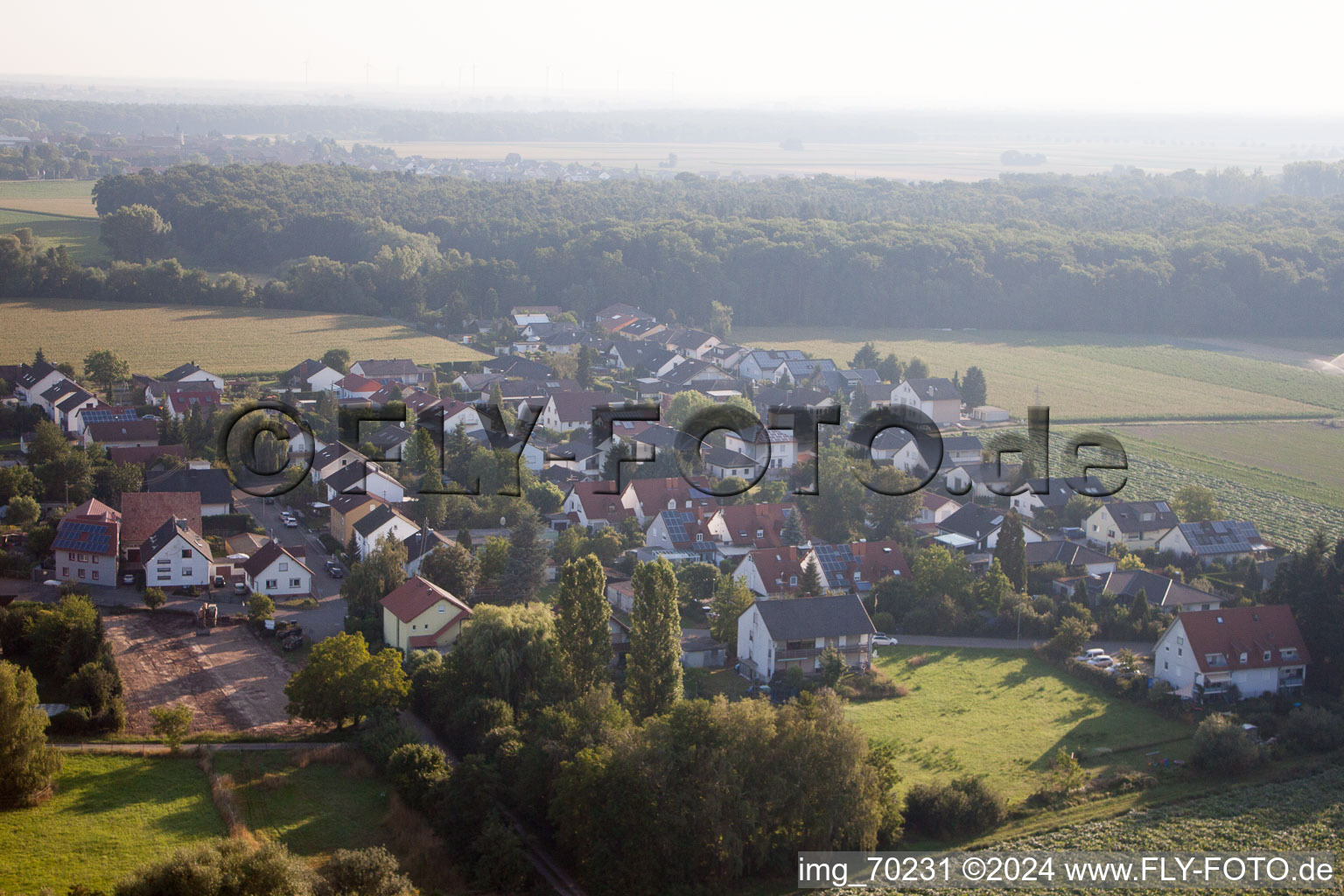 Luftbild von Von Süden in Erlenbach bei Kandel im Bundesland Rheinland-Pfalz, Deutschland