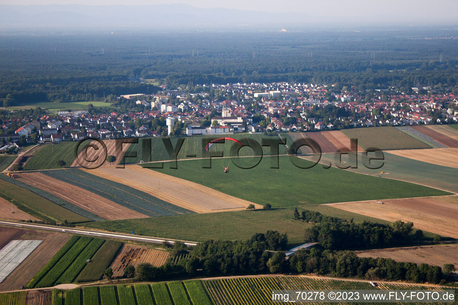 Luftbild von Kandel von Norden im Bundesland Rheinland-Pfalz, Deutschland