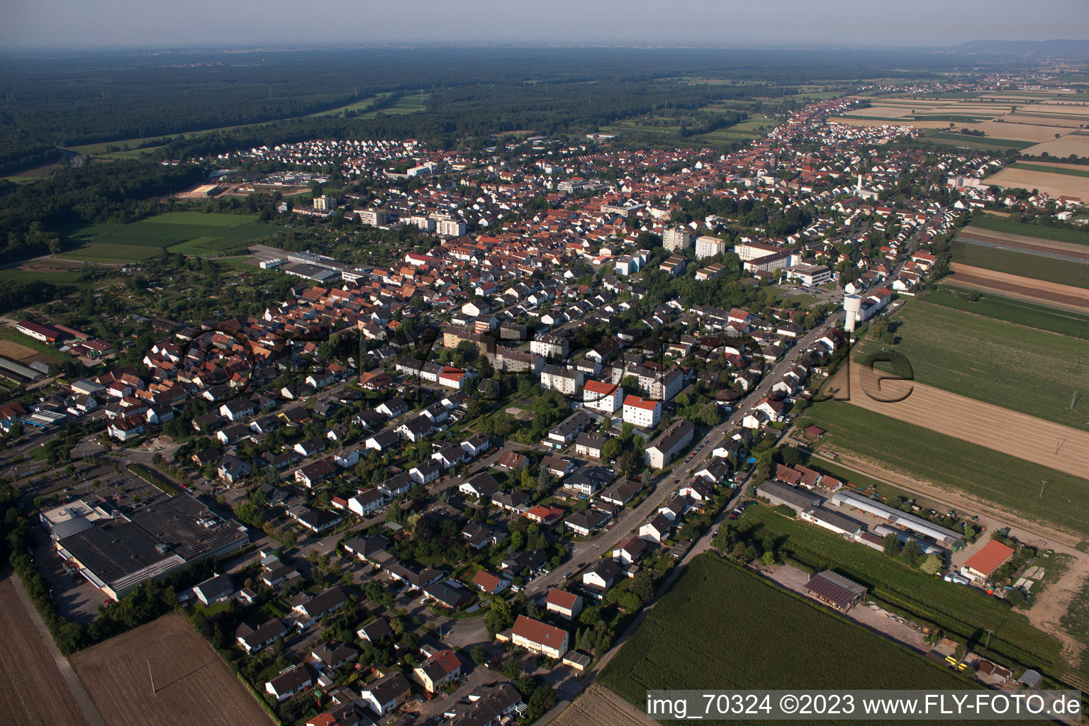 Luftaufnahme von Kandel im Bundesland Rheinland-Pfalz, Deutschland