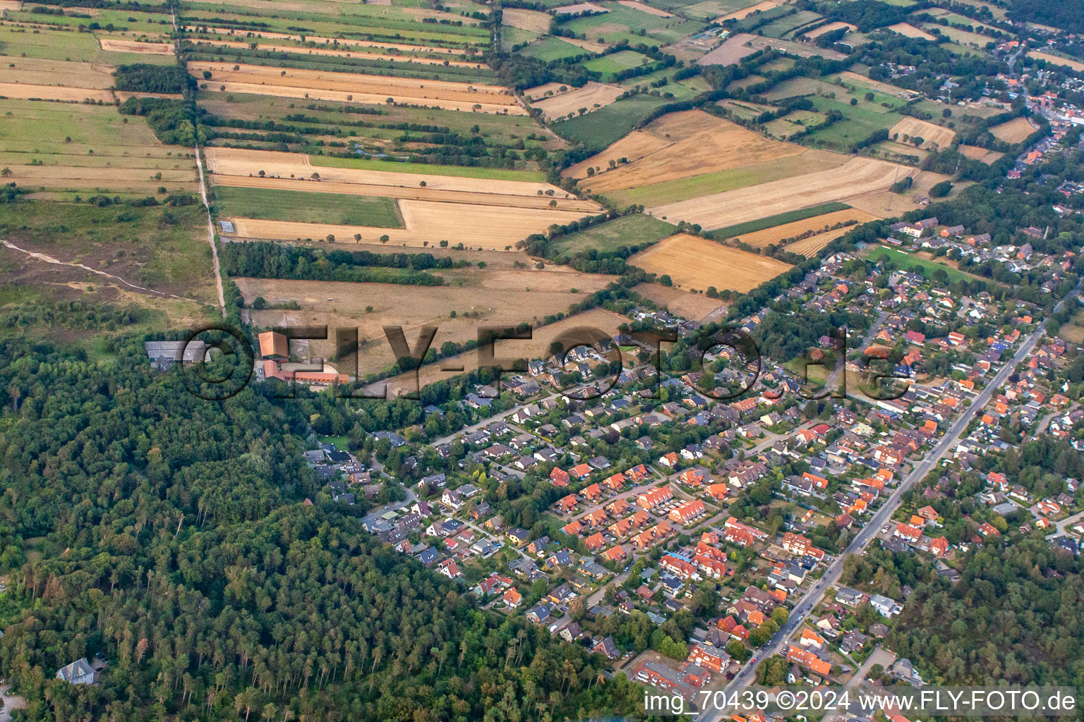 Schrägluftbild von Ortsteil Sahlenburg in Cuxhaven im Bundesland Niedersachsen, Deutschland