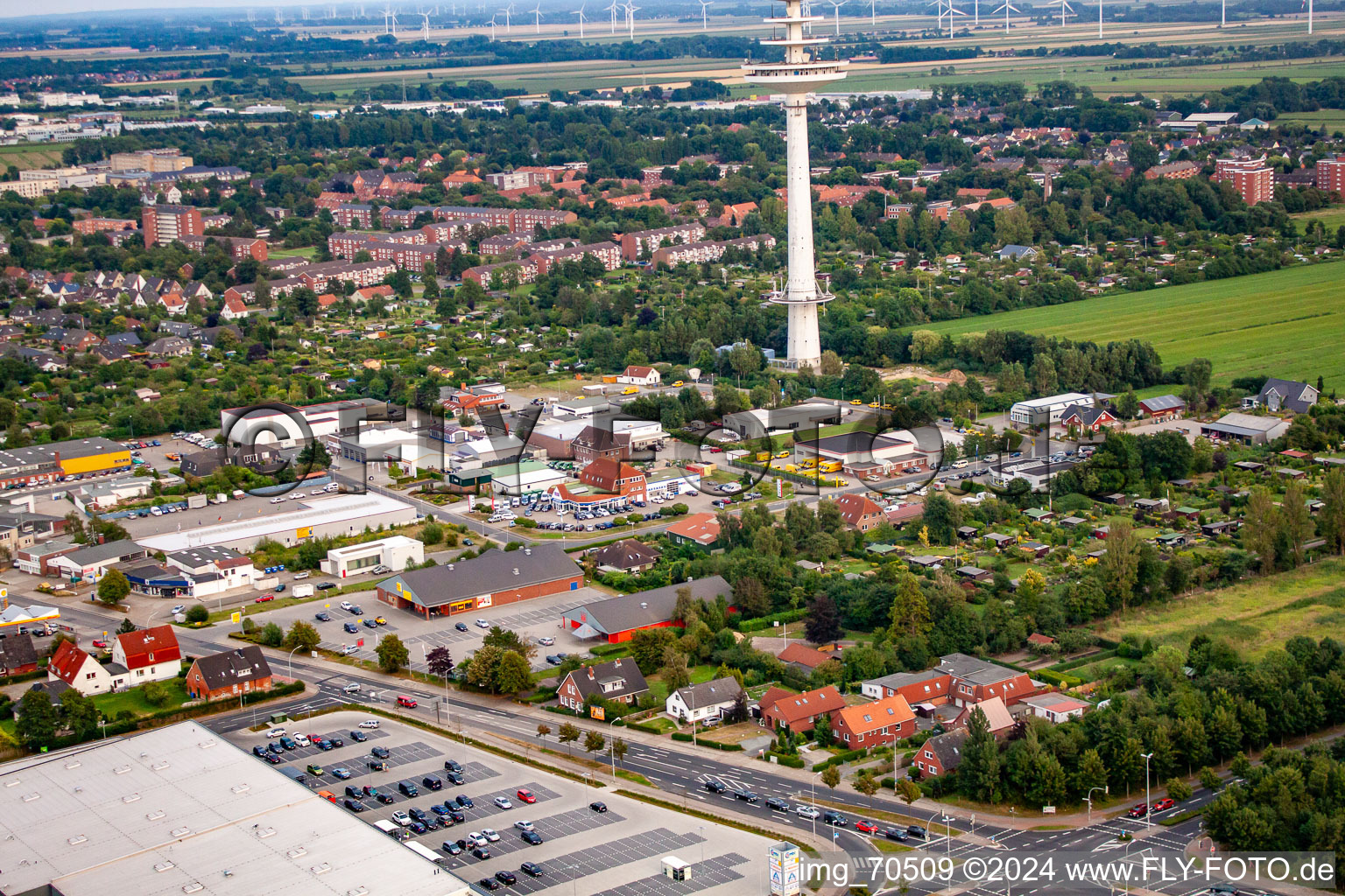 Friedrich-Clemens-Gerke-Turm im Ortsteil Süder- und Westerwisch in Cuxhaven im Bundesland Niedersachsen, Deutschland