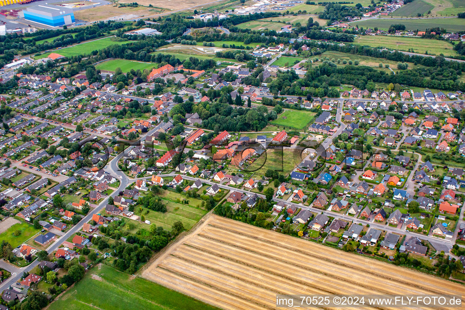 Luftbild von Ortsteil Groden in Cuxhaven im Bundesland Niedersachsen, Deutschland