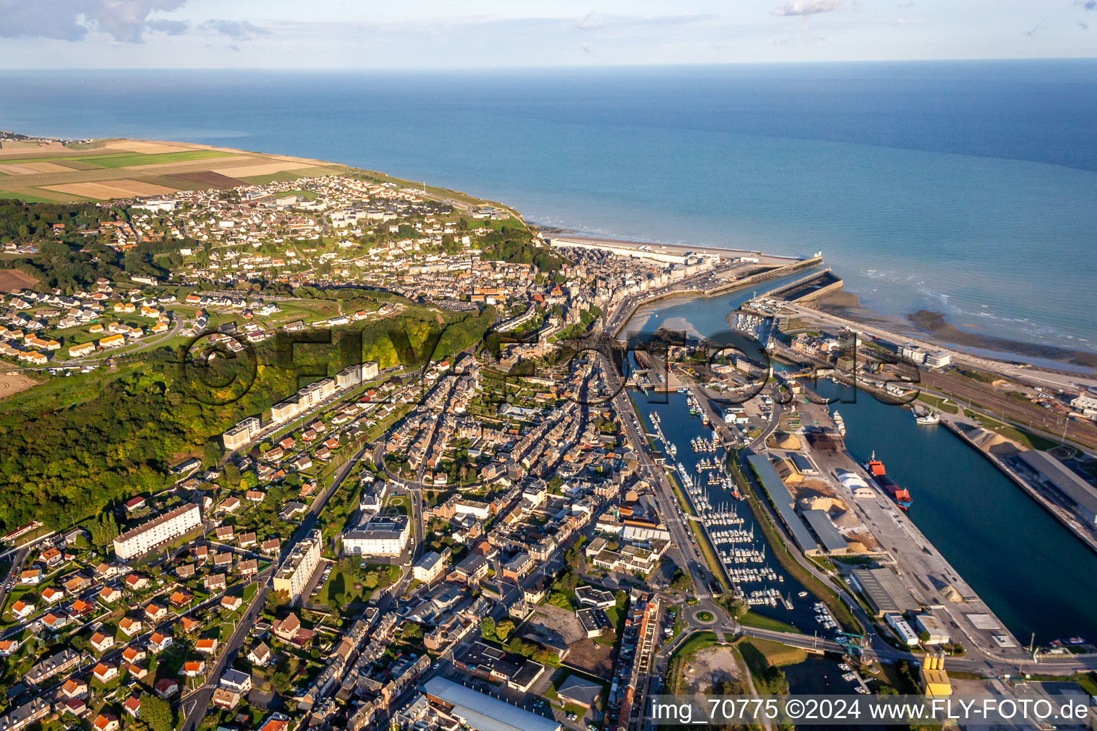 Luftbild von Le Tréport im Bundesland Seine-Maritime, Frankreich