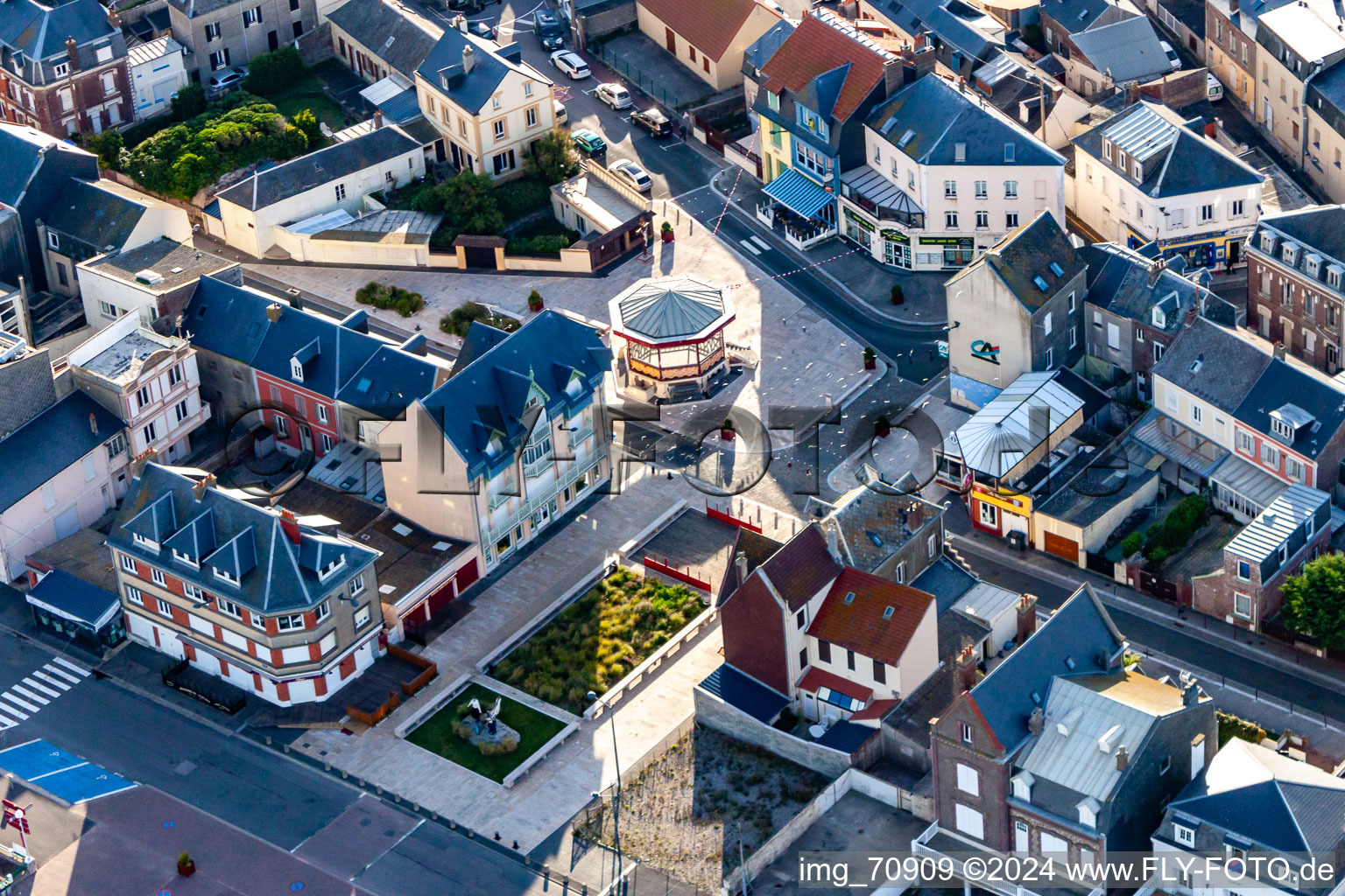 Cayeux-sur-Mer im Bundesland Somme, Frankreich aus der Luft betrachtet