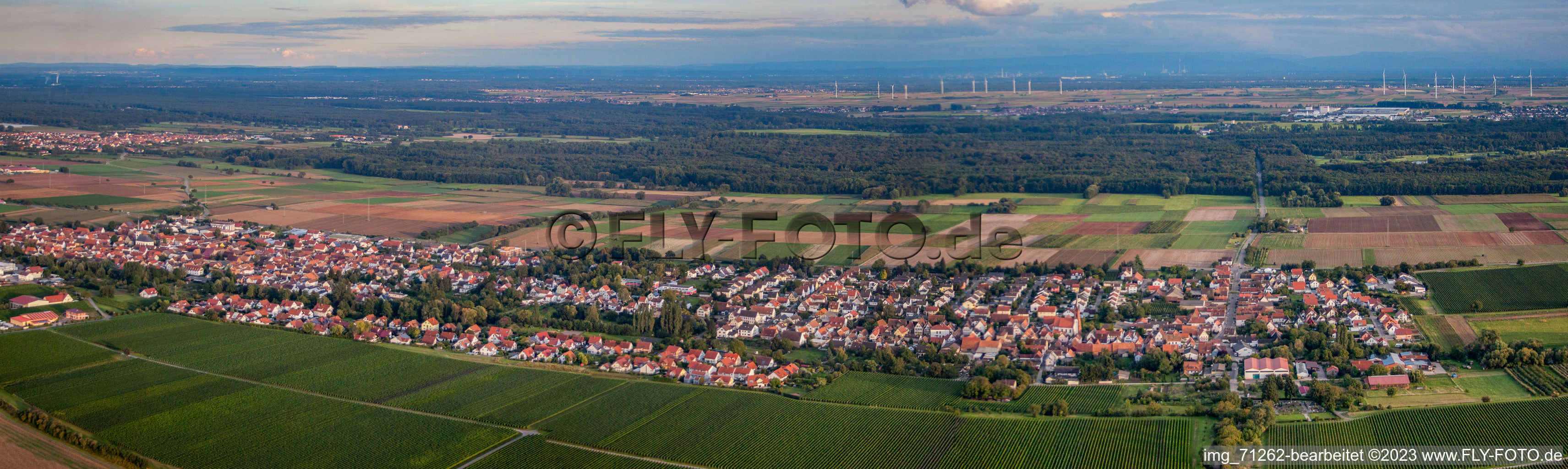 Luftaufnahme von Panorama in Hochstadt im Bundesland Rheinland-Pfalz, Deutschland
