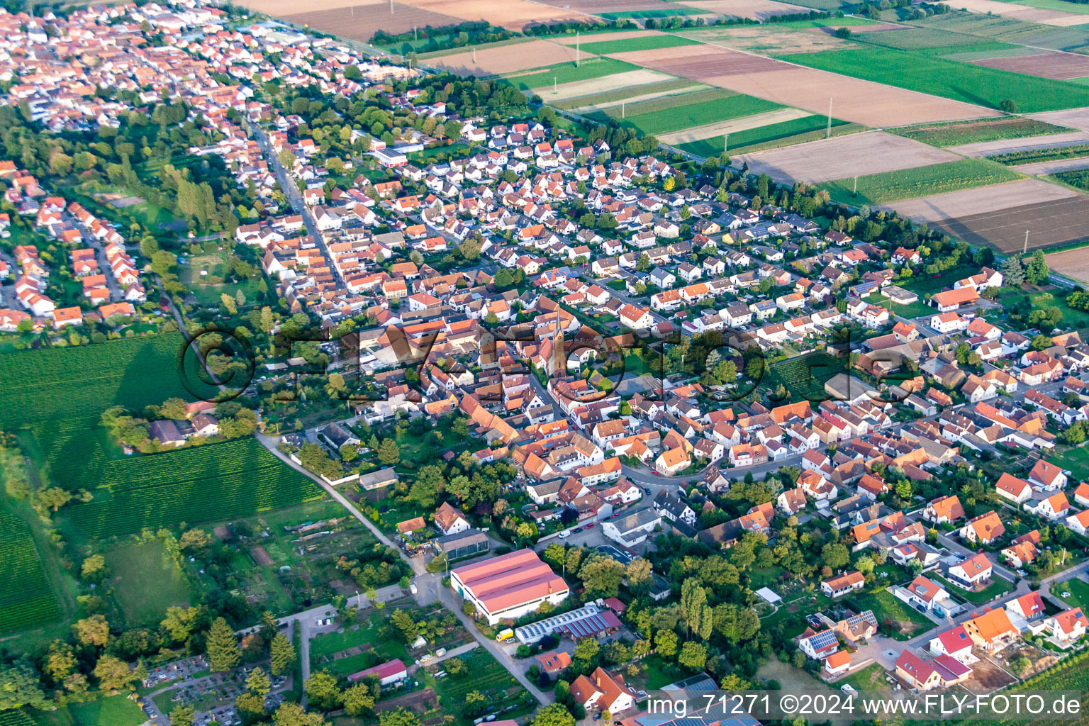 Hochstadt im Bundesland Rheinland-Pfalz, Deutschland von einer Drohne aus