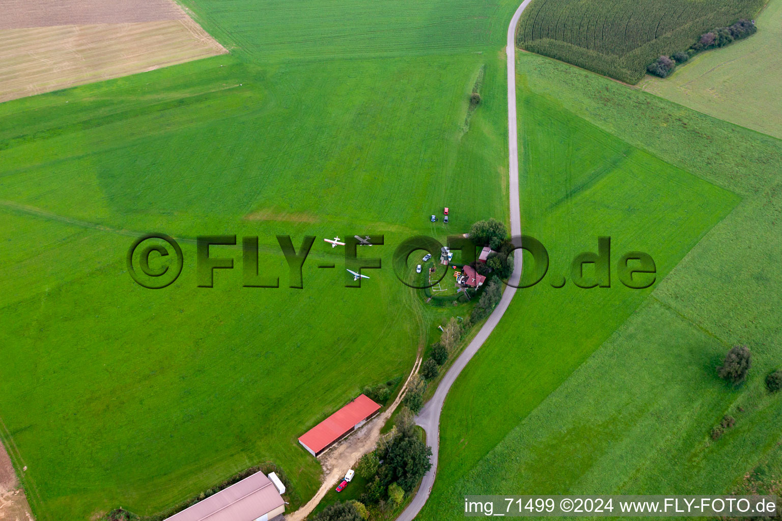 Sauldorf-Boll, UL-Flugplatz im Bundesland Baden-Württemberg, Deutschland