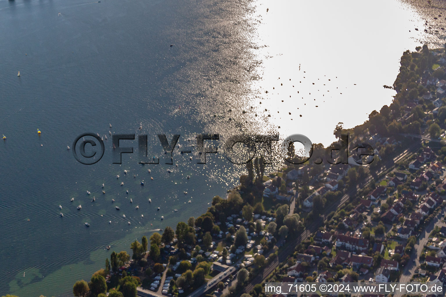 Camping am See in Allensbach im Bundesland Baden-Württemberg, Deutschland