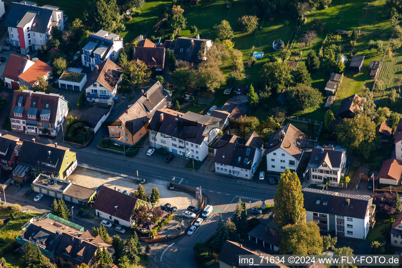 Ortsteil Wollmatingen in Konstanz im Bundesland Baden-Württemberg, Deutschland aus der Luft