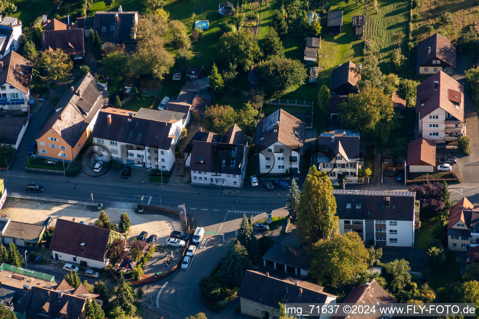 Ortsteil Wollmatingen in Konstanz im Bundesland Baden-Württemberg, Deutschland von oben gesehen