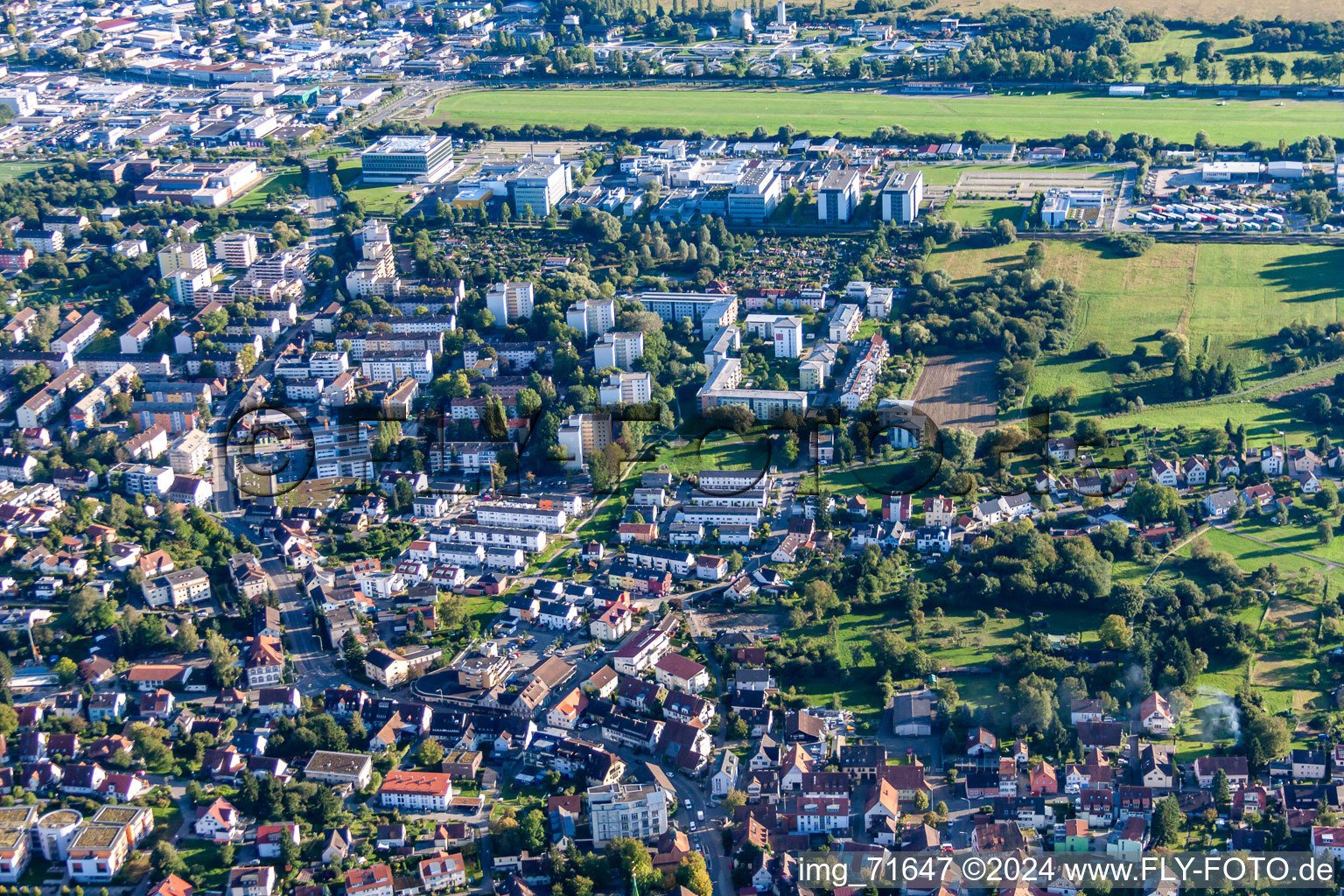 Drohnenbild von Ortsteil Wollmatingen in Konstanz im Bundesland Baden-Württemberg, Deutschland