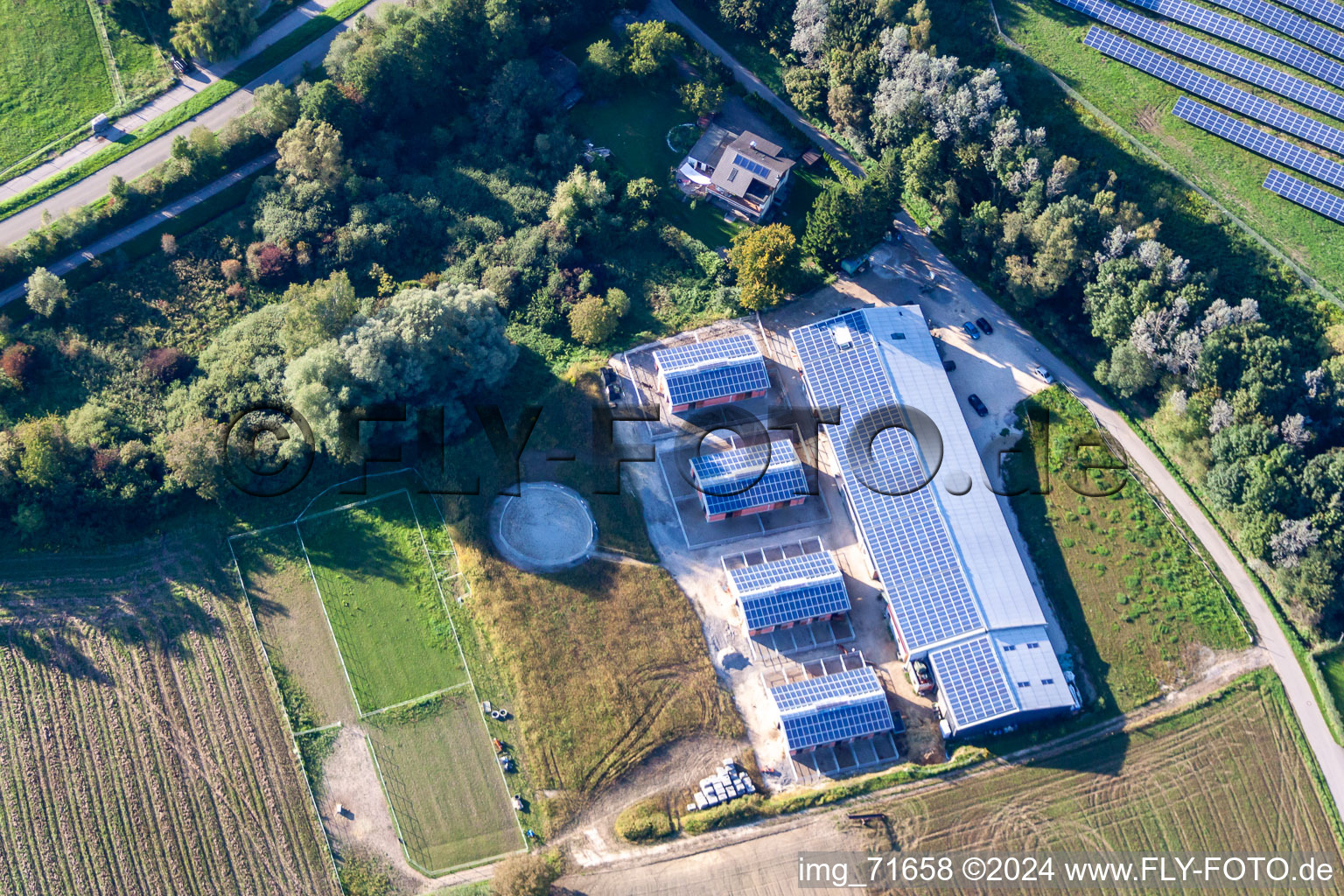 Luftbild von Gebäude des Reitstall - Reiterhof - Marstall des Trab e.V. im Ortsteil Wollmatingen in Konstanz im Bundesland Baden-Württemberg, Deutschland