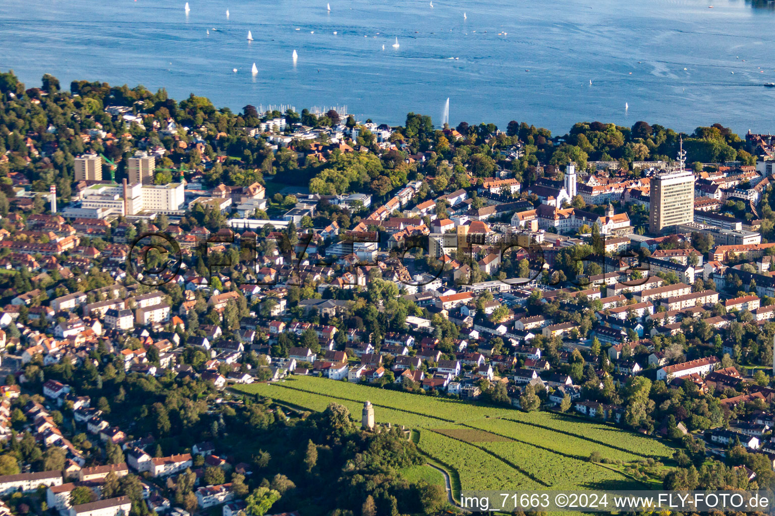 Luftbild von Ortsteil Petershausen in Konstanz im Bundesland Baden-Württemberg, Deutschland