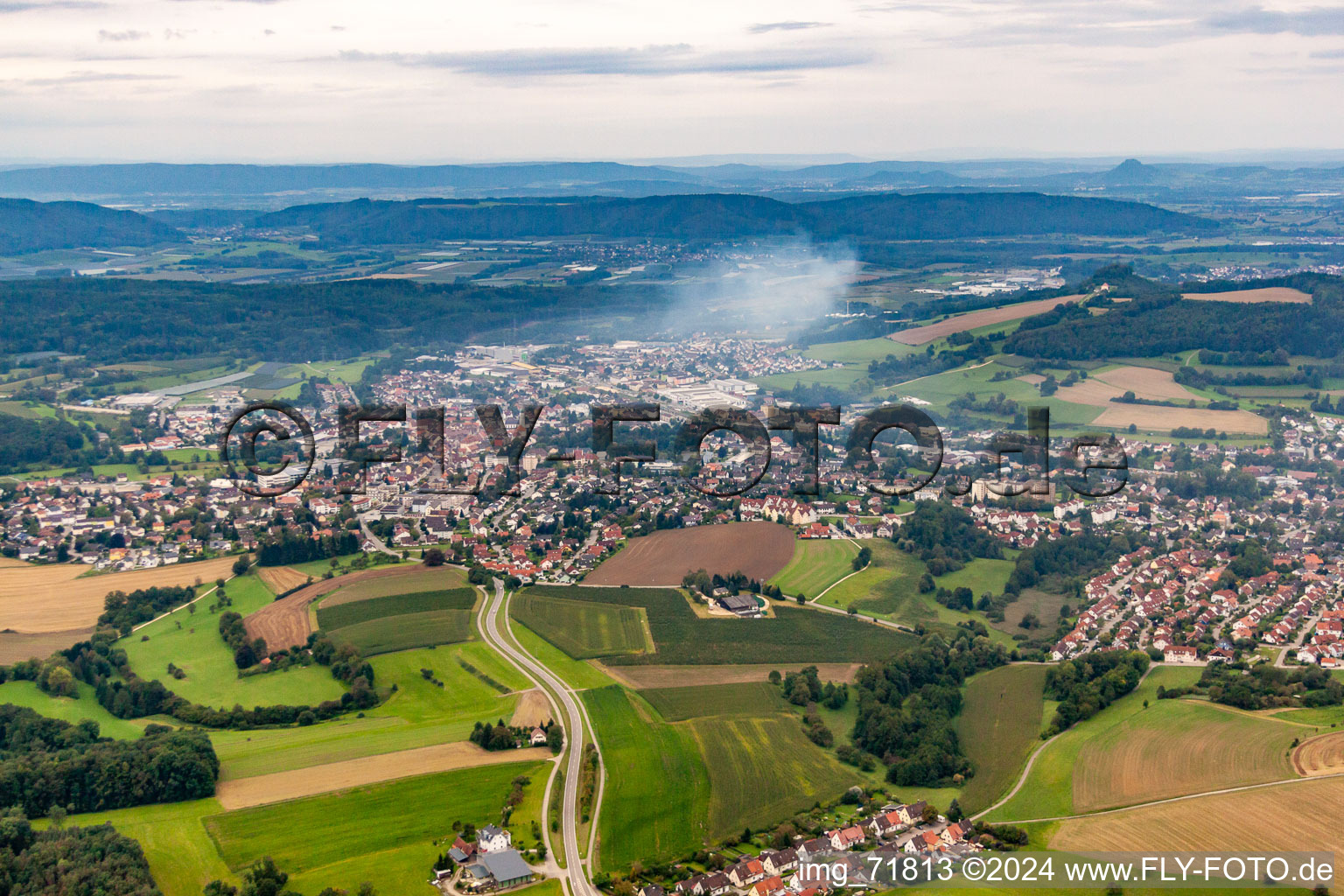 Stockach im Bundesland Baden-Württemberg, Deutschland aus der Luft