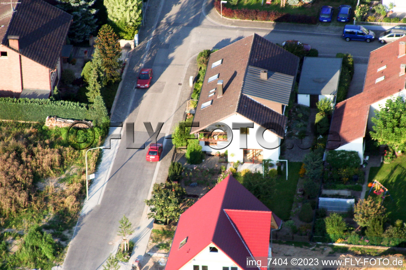 Kandel, Neubaugebiet Am Höhenweg im Bundesland Rheinland-Pfalz, Deutschland von einer Drohne aus