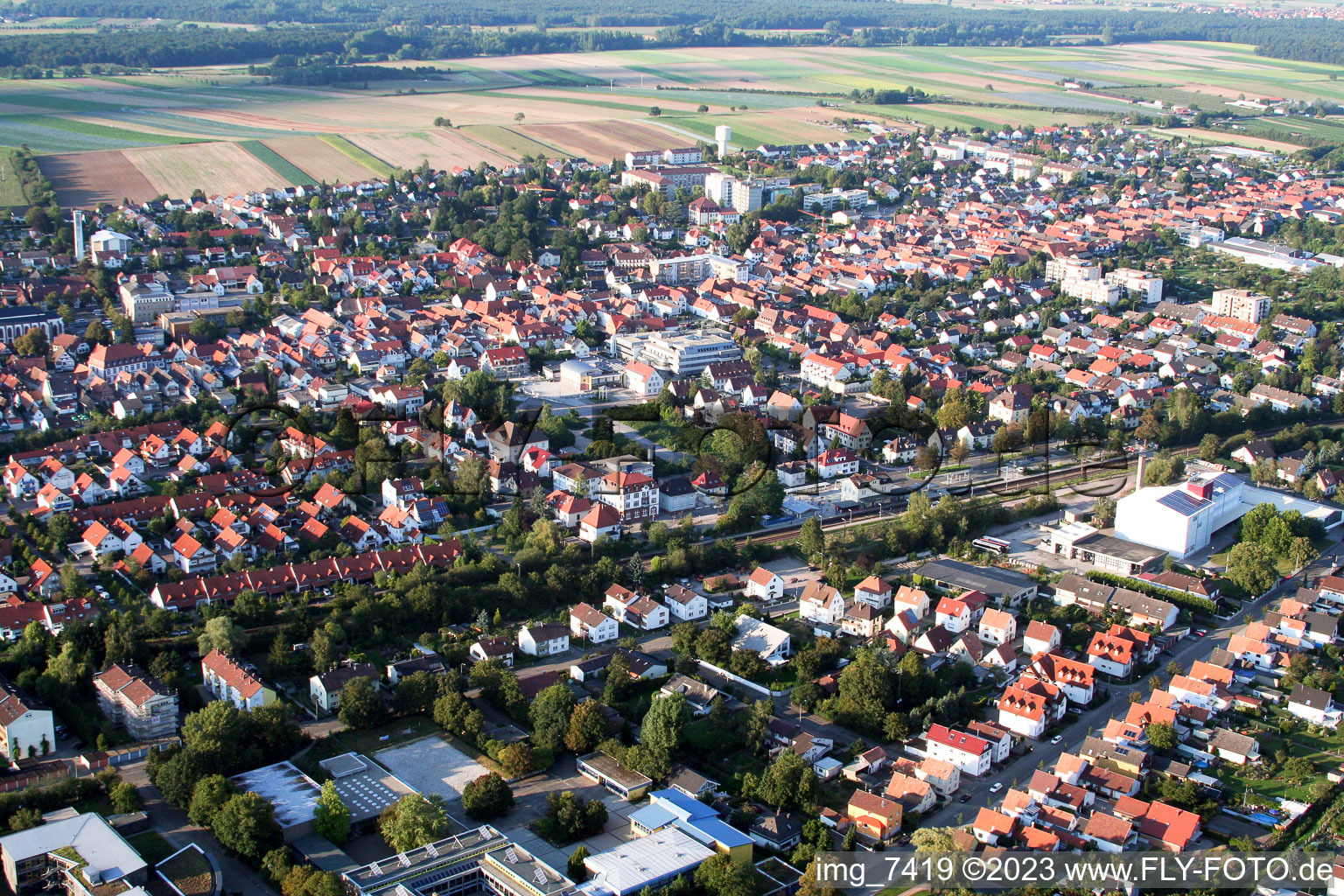 Kandel, im Bundesland Rheinland-Pfalz, Deutschland aus der Luft