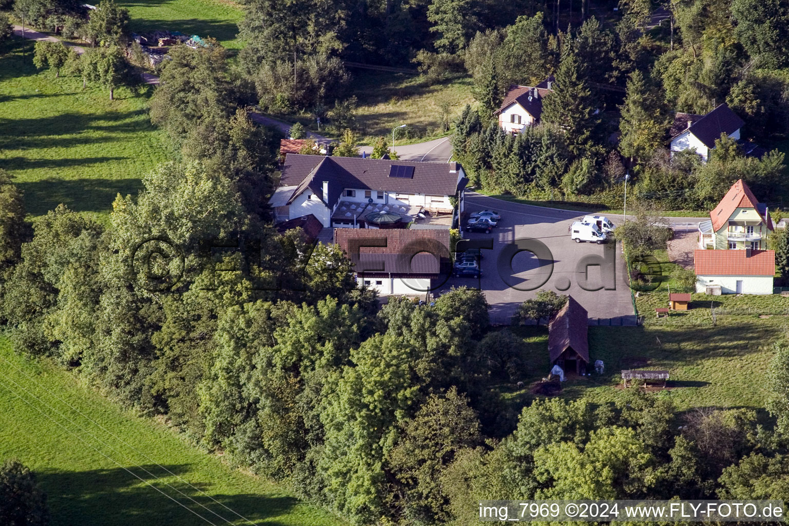 Luftbild von Bienwaldmühle im Bundesland Rheinland-Pfalz, Deutschland
