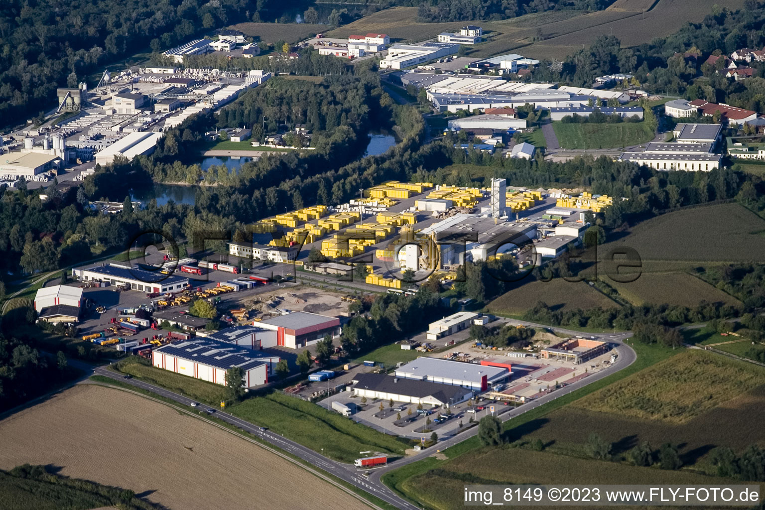 Rheinau, Ytong-Werk im Ortsteil Freistett im Bundesland Baden-Württemberg, Deutschland