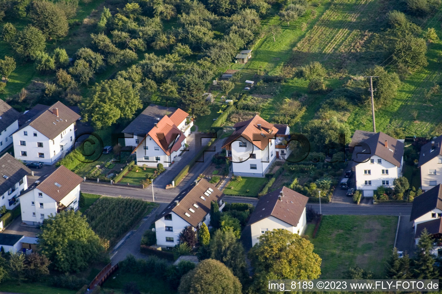 Ortsteil Urloffen in Appenweier im Bundesland Baden-Württemberg, Deutschland von einer Drohne aus