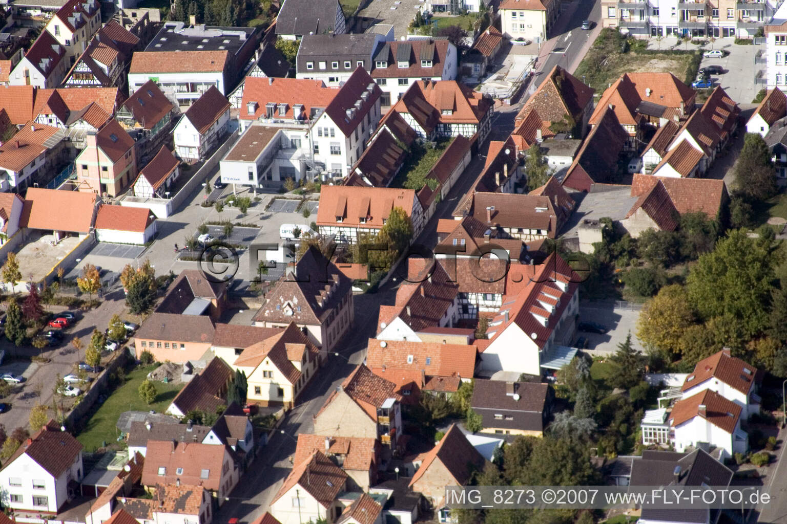 Luftaufnahme von Kandel, Bahnhoftstr im Bundesland Rheinland-Pfalz, Deutschland