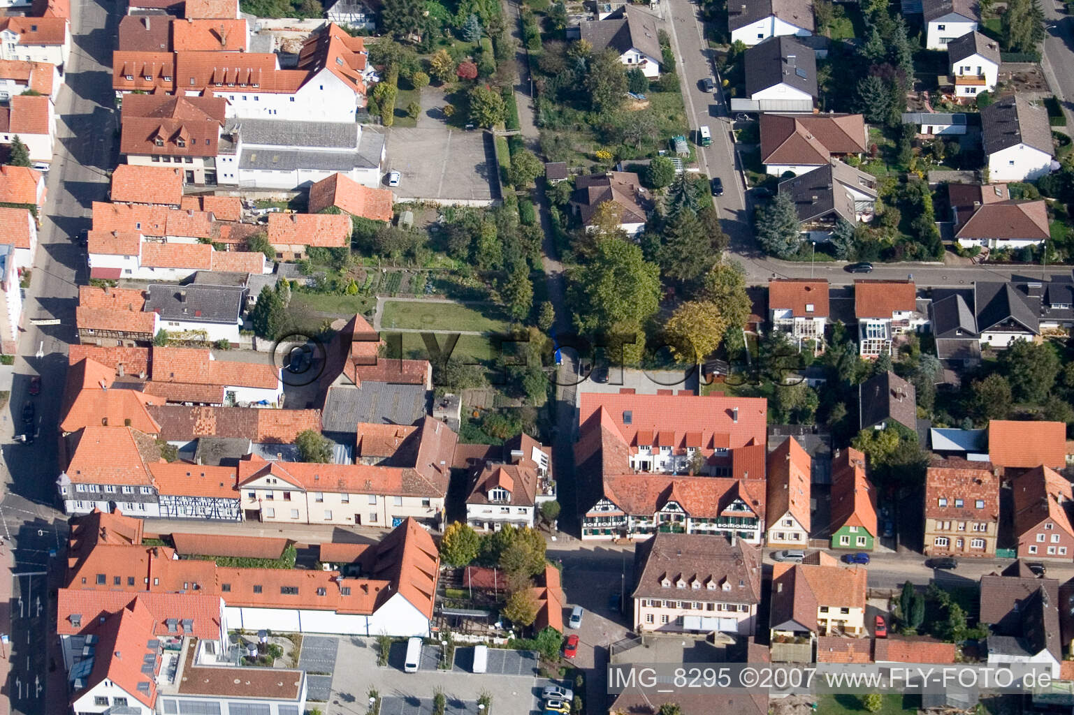 Luftaufnahme von Kandel, Bahnhofstr im Bundesland Rheinland-Pfalz, Deutschland