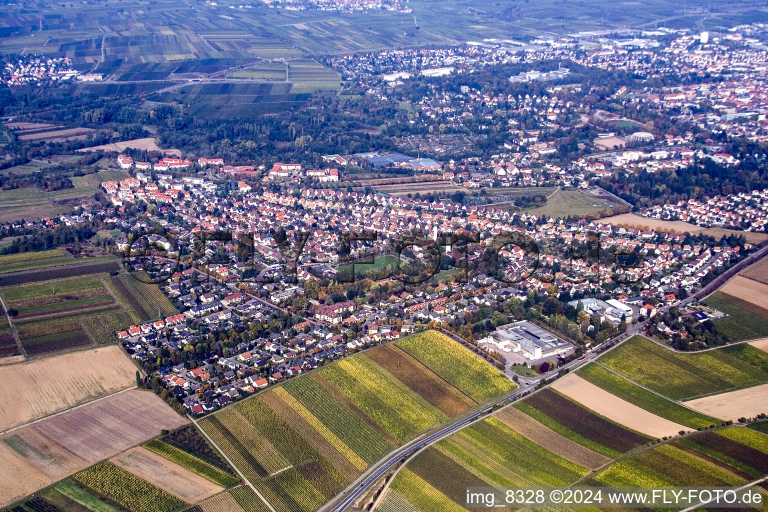 Landau-West in Landau in der Pfalz im Bundesland Rheinland-Pfalz, Deutschland vom Flugzeug aus
