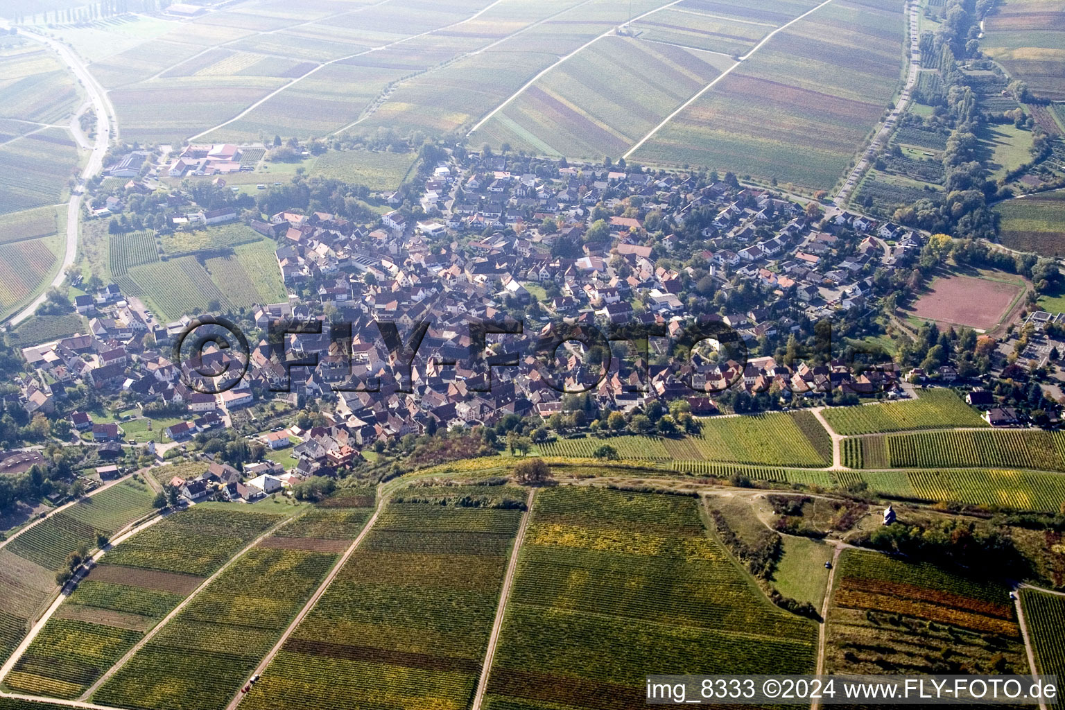Ilbesheim bei Landau in der Pfalz im Bundesland Rheinland-Pfalz, Deutschland von der Drohne aus gesehen