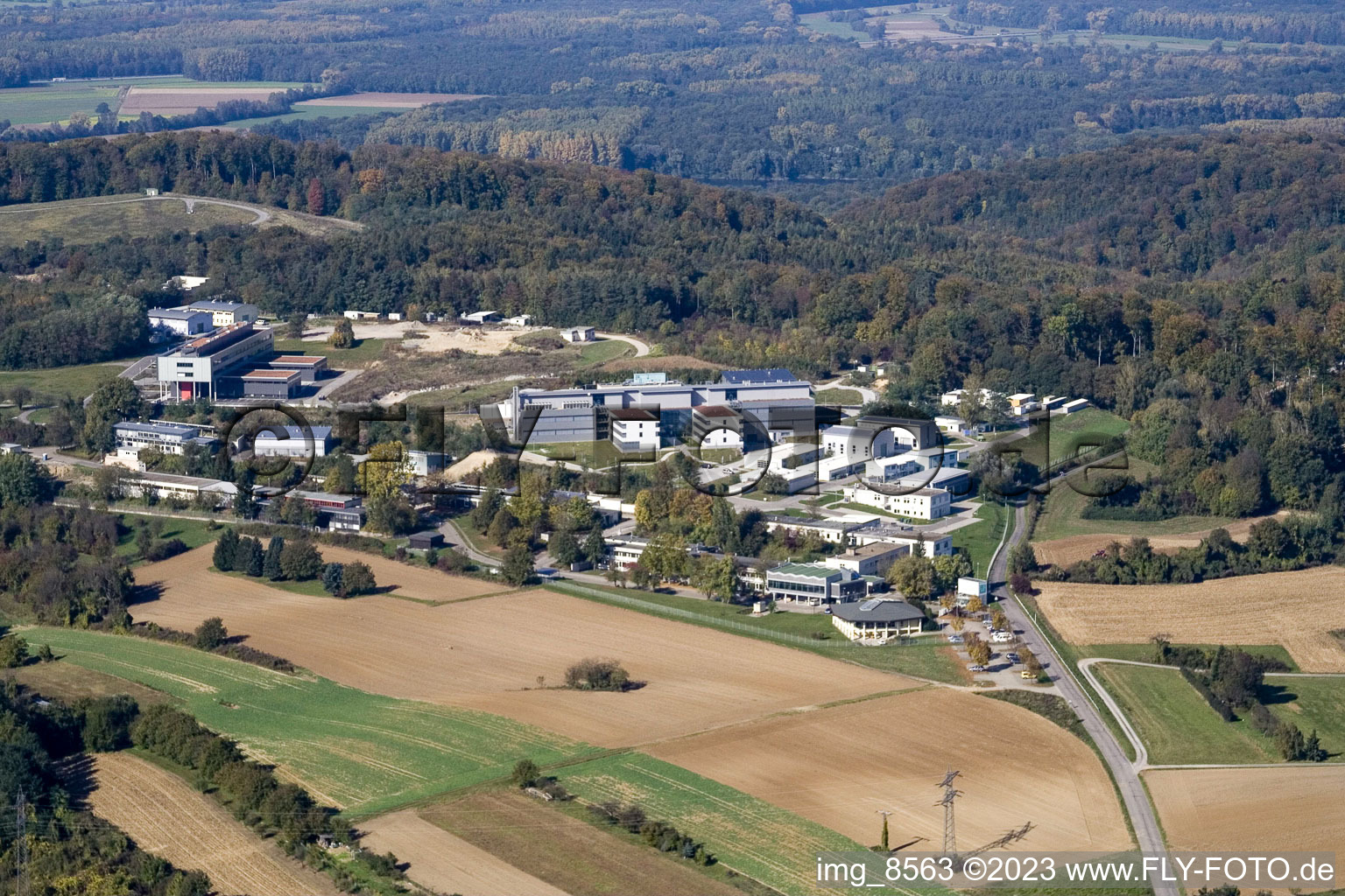Luftbild von Pfinztal ITG im Ortsteil Grötzingen in Karlsruhe im Bundesland Baden-Württemberg, Deutschland