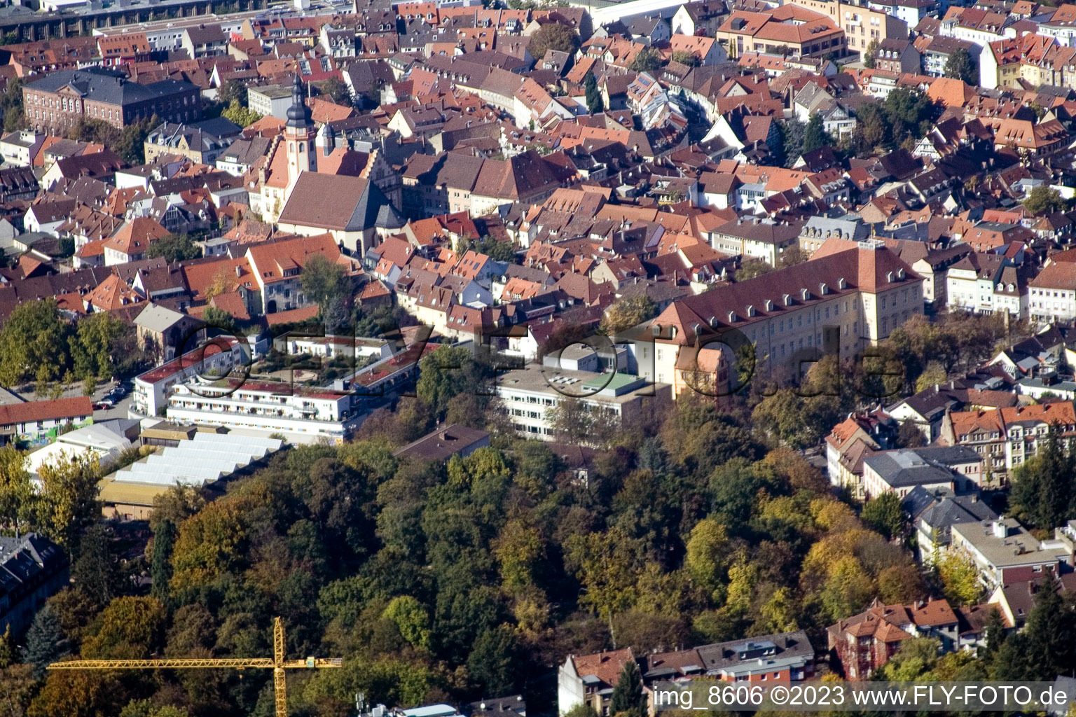 Ortsteil Durlach in Karlsruhe im Bundesland Baden-Württemberg, Deutschland aus der Luft betrachtet