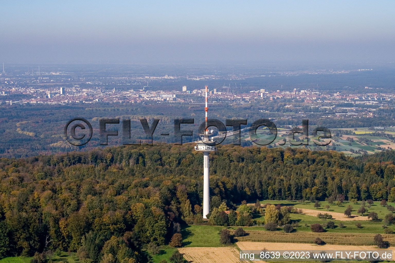 Ortsteil Grünwettersbach in Karlsruhe im Bundesland Baden-Württemberg, Deutschland aus der Luft betrachtet