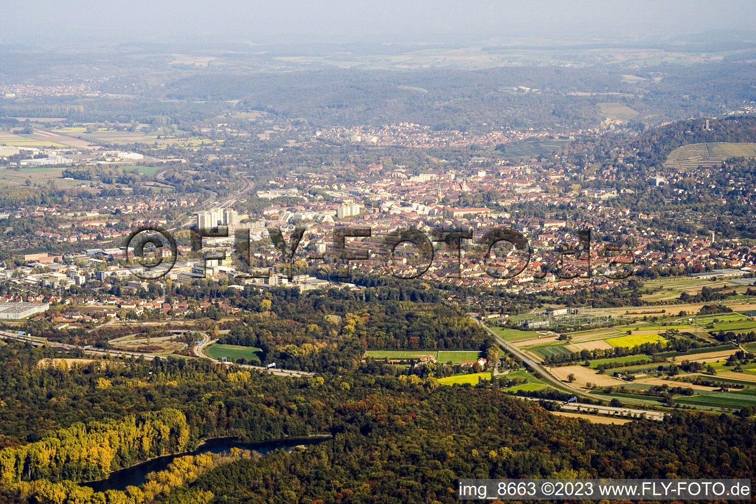 Luftbild von Durlach von Südwesten in Karlsruhe im Bundesland Baden-Württemberg, Deutschland