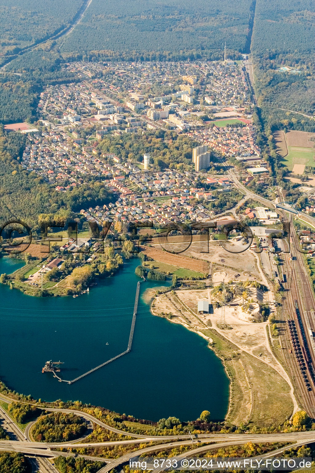 Dorschberg in Wörth am Rhein im Bundesland Rheinland-Pfalz, Deutschland aus der Luft