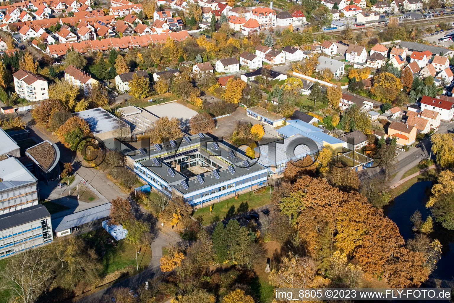 Drohnenbild von Kandel, Am Höhenweg im Bundesland Rheinland-Pfalz, Deutschland