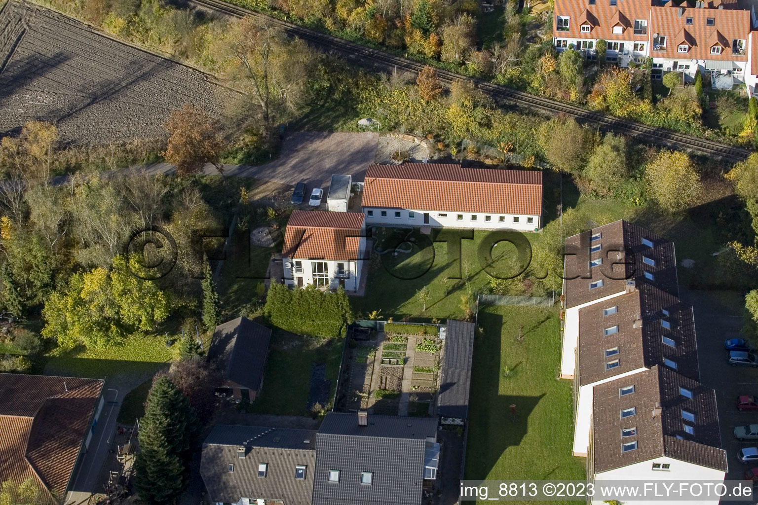 Kandel, Am Höhenweg im Bundesland Rheinland-Pfalz, Deutschland von einer Drohne aus