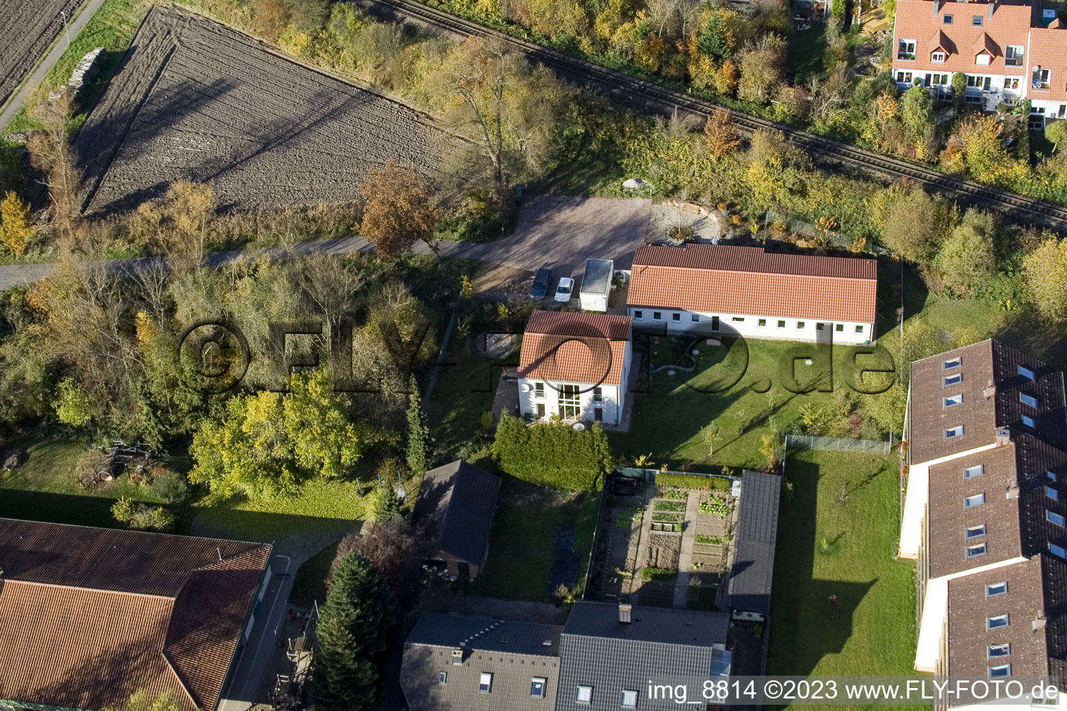 Kandel, Am Höhenweg im Bundesland Rheinland-Pfalz, Deutschland von der Drohne aus gesehen
